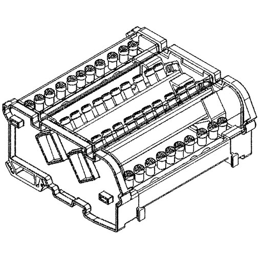 Ripartitore di corrente tetrapolare 11 fori - 125A